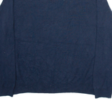 TOMMY HILFIGER Mens Jumper Blue V-Neck Tight Knit L