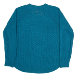 CALVIN KLEIN Womens Jumper Blue Chunky Knit L