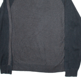 CALVIN KLEIN JEANS Mens Jumper Grey 1/4 Zip Tight Knit M