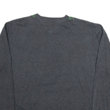 TOMMY HILFIGER Mens Patterned Jumper Grey Argyle V-Neck Tight Knit XL