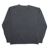 TOMMY HILFIGER Mens Patterned Jumper Grey Argyle V-Neck Tight Knit XL