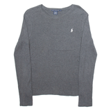 POLO SPORT RALPH LAUREN Womens Jumper Grey Tight Knit L