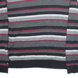 TOMMY HILFIGER Mens Patterned Jumper Grey Camouflage V-Neck Tight Knit M