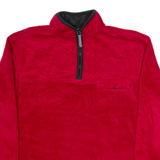PREMIER Womens Fleece Red 1/4 Zip Tight Knit M