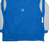 NFL Colts Mens Fleece Blue 1/4 Zip Tight Knit XL