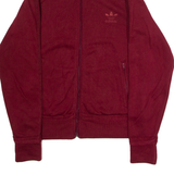 ADIDAS ORIGINALS Womens Track Jacket Maroon UK 10