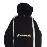ELLESSE Womens Pullover Jacket Black Nylon Hooded UK 10