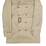 SANDRO Mens Trench Coat Beige Twill S