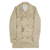 SANDRO Mens Trench Coat Beige Twill S