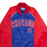 MLB Chicago Cubs Mens Track Jacket Blue Colourblock L