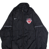 NIKE Carmel Runners Club Mens Windbreaker Jacket Black Nylon L