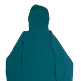 ASICS Mens Anorak Jacket Green Nylon Hooded Colourblock L