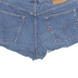 LEVI'S Cut Off 501 Womens Denim Shorts Blue M W34