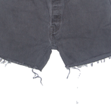 LEVI'S Cut Off Patterned Pocket 501 Womens Denim Shorts Black M W33