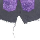 LEVI'S Cut Off Patterned Pocket 501 Womens Denim Shorts Black M W33