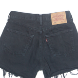 LEVI'S Cut Off 501 Womens Denim Shorts Black S W27