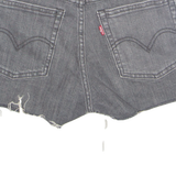 LEVI'S High Waist Cut Off Womens Denim Shorts Black XXS W24