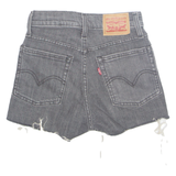LEVI'S High Waist Cut Off Womens Denim Shorts Black XXS W24