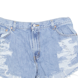 LEVI'S Cut Off Distressed 550 Womens Denim Shorts Blue M W33