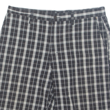 DICKIES Mens Chino Shorts Black Check L W36