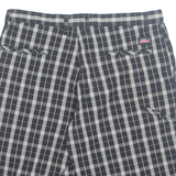 DICKIES Mens Chino Shorts Black Check L W36