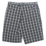 DICKIES Mens Chino Shorts Black Check L W36