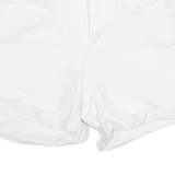 LEVI'S High Waist Turn Up Womens Denim Shorts White S W26