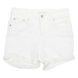 LEVI'S High Waist Turn Up Womens Denim Shorts White S W26