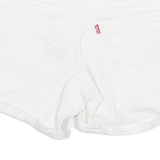 LEVI'S High Waist Turn Up Womens Denim Shorts White S W26