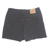 LEVI'S Cut Off 550 Womens Denim Shorts Black L W36