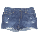 SEVEN 7 Cut Off Womens Denim Shorts Blue M W34