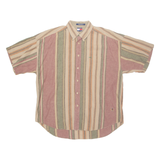 TOMMY HILFIGER Mens Shirt Brown Striped L