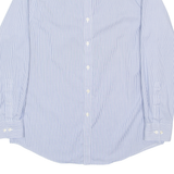 MICHAEL KORS Mens Shirt Blue Striped L