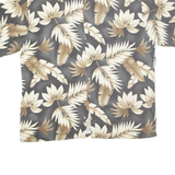 PIERRE CARDIN Mens Hawaiian Shirt Brown Floral 2XL