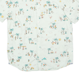 VANS Mens Hawaiian Shirt Blue Crazy Pattern M