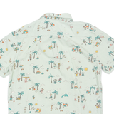 VANS Mens Hawaiian Shirt Blue Crazy Pattern M