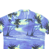 ROYAL CREATIONS Mens Hawaiian Shirt Blue Floral XL