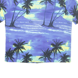 ROYAL CREATIONS Mens Hawaiian Shirt Blue Floral XL