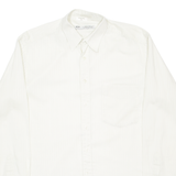 C&A Mens Plain Shirt White Long Sleeve L