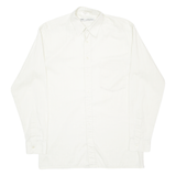 C&A Mens Plain Shirt White Long Sleeve L