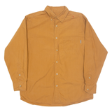 WOOLRICH Mens Plain Shirt Brown Long Sleeve L