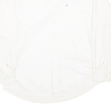 TOMMY HILFIGER Mens Plain Shirt White Long Sleeve L