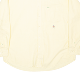 TOMMY HILFIGER Mens Plain Shirt Yellow Long Sleeve XL