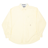 TOMMY HILFIGER Mens Plain Shirt Yellow Long Sleeve XL