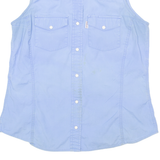 CARHARTT Womens Plain Shirt Blue Sleeveless L