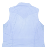 CARHARTT Womens Plain Shirt Blue Sleeveless L