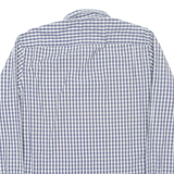 TOMMY HILFIGER Mens Shirt Blue Check Long Sleeve L