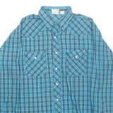 LEE Mens Shirt Blue Check Long Sleeve L