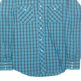 LEE Mens Shirt Blue Check Long Sleeve L