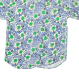 OUTLINE Mens Hawaiian Shirt Blue Floral L